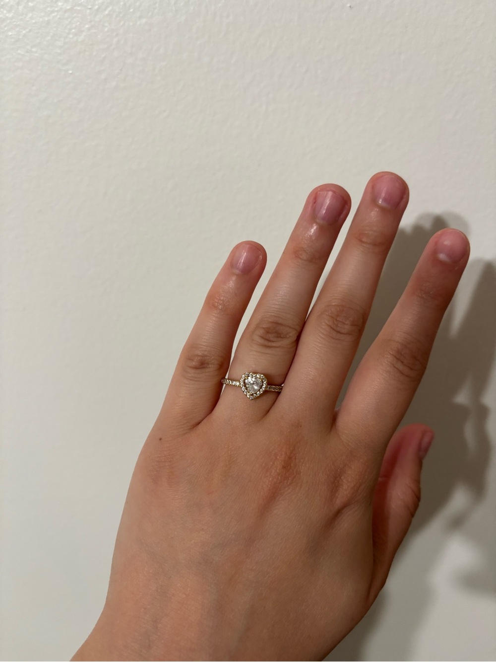 Heart Halo Diamond Ring in Gold Pandora authentic size 6